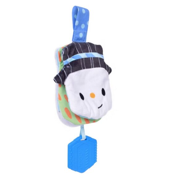 Sunny Days Snowman Baby Toddler Teether & Crinkle Book Multi Textures NEW - Picture 3 of 7
